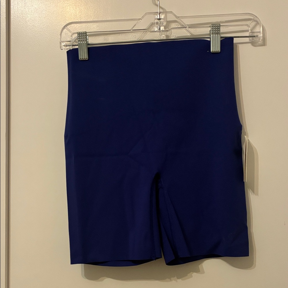 SPANX Deep Blue Bike Shorts (6”)